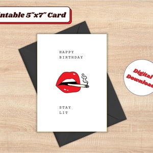 Sexy Stoner Birthday card - Download & Print Now