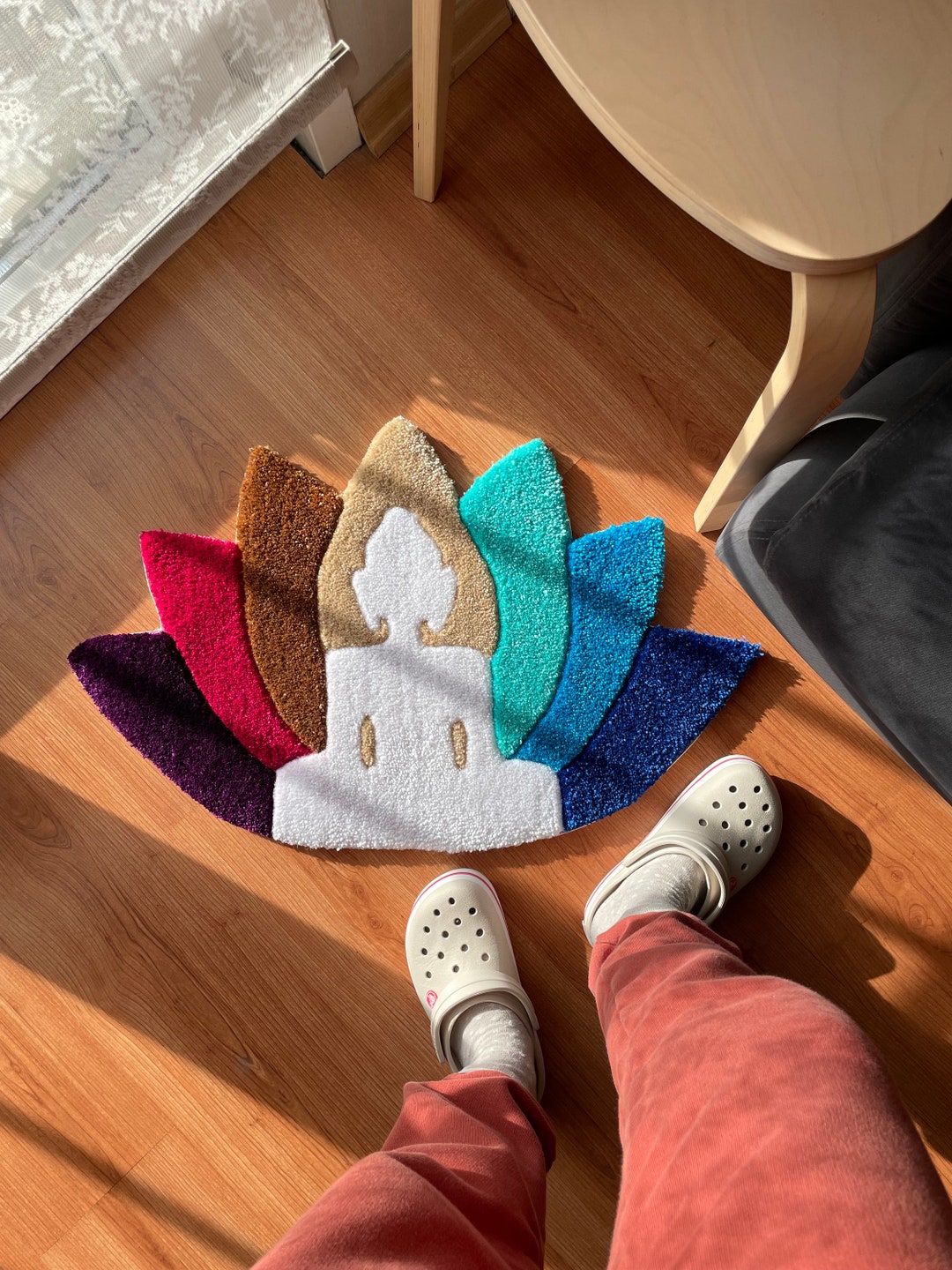 Buddha Lotus Handmade Tufted Rug Meditation Tufting Wall Hanging ...