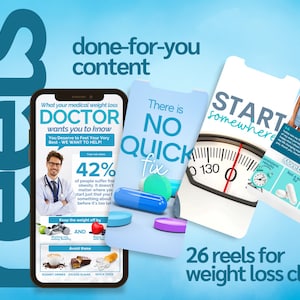 26 Reels for Weight Loss Clinics | TikTok Videos | Weight Loss Social Media Kit | Weight Loss Reels | Instagram Reels Medical Spa | Round 2