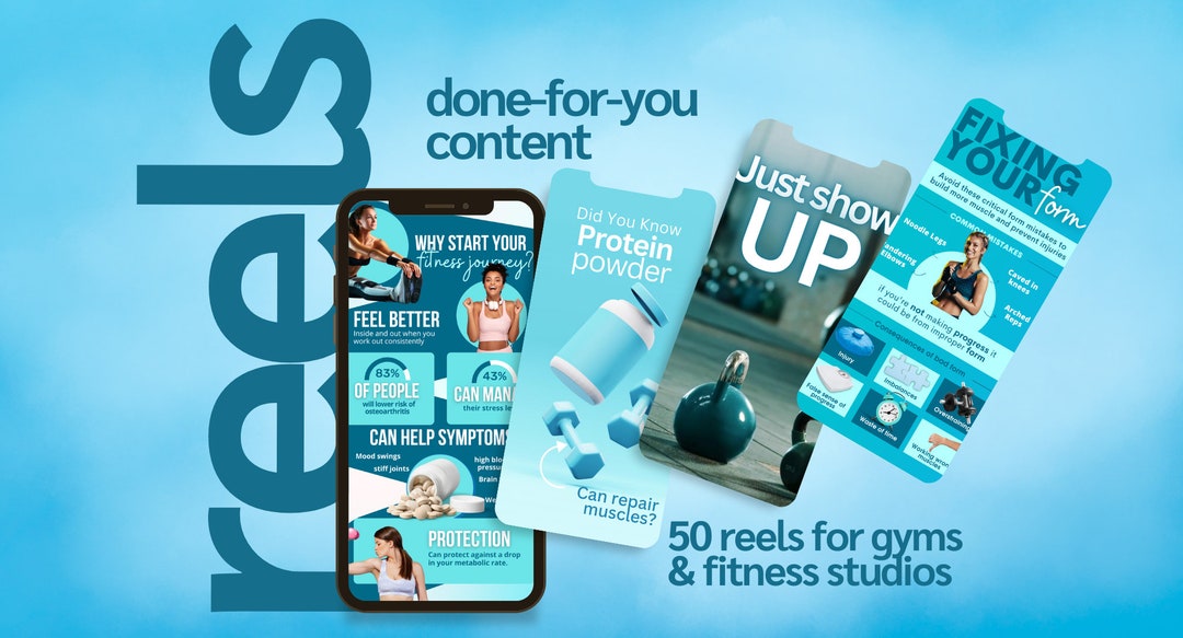 50 Reels for Fitness Gyms Tiktok Videos Weight Loss Marketing Fitness