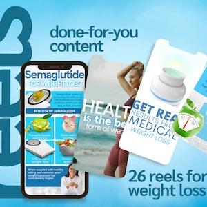 26 Reels for Weight Loss Clinics | TikTok Videos | Weight Loss Marketing | Medical Weight Loss Reels | Instagram Reels Medical Spa