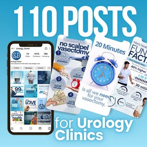 Urology Clinic Social Media Bundle | Reels for Urology Health | Urologist Instagram Post | Urology Marketing | Video Canva Template Flyer AD