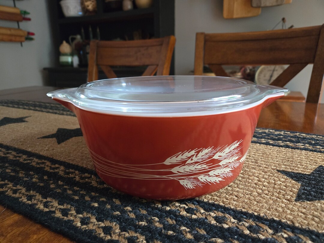 Vintage Pyrex 475 Old Harvest Casserole Dish With Lid | 2 Quart | 1970s ...