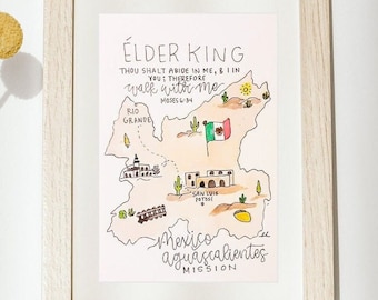 Aangepaste zendingskaart LDS-missie Ouderling zus zendeling aandenken herinneringscadeau Called To Serve