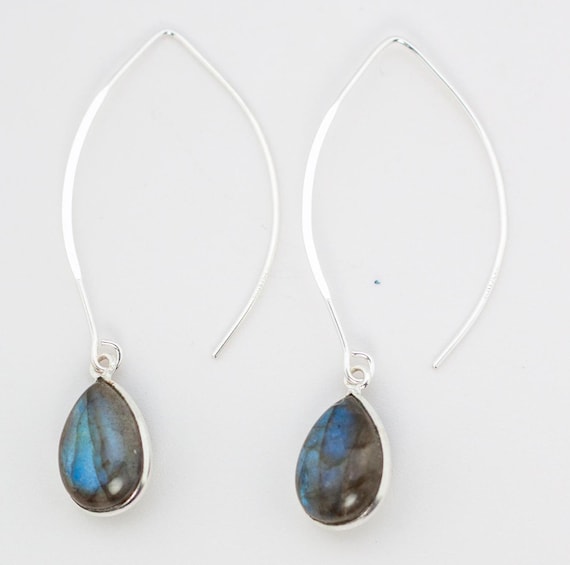 RESERVED LISTING: Labradorite Fishhook Earrings
