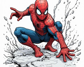 Coloriages Spider-Man, aventure pleine d'action