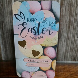 Happy Easter, Sparchallenge, Budgeting, Umschlagmethode, Rubbeln, Würfeln, Abstreichen, Ostern