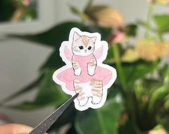 Fairy Cat Sticker – Waterproof Kawaii Vinyl