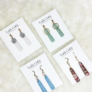 Boucles d'oreilles délicates en argile - Boucles d'oreilles automne - Boucles d'oreilles élégantes en pâte polymère - Boucles d'oreilles d'anniversaire - Boucles d'oreilles pour maman - Boucles d'oreilles pour événement de mariage