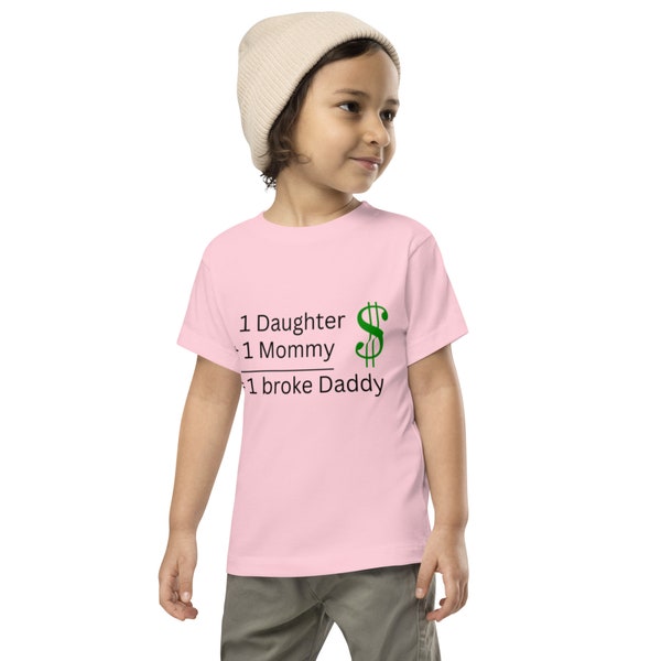 one daughter plus one mommy equals one broke daddy, mommy daughter shirt, mommy and daughter,