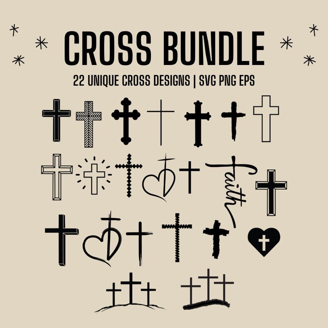 Cross Svg Bundle - Cross Svg, Love Svg, Easter Svg, Cross Cut Files ...