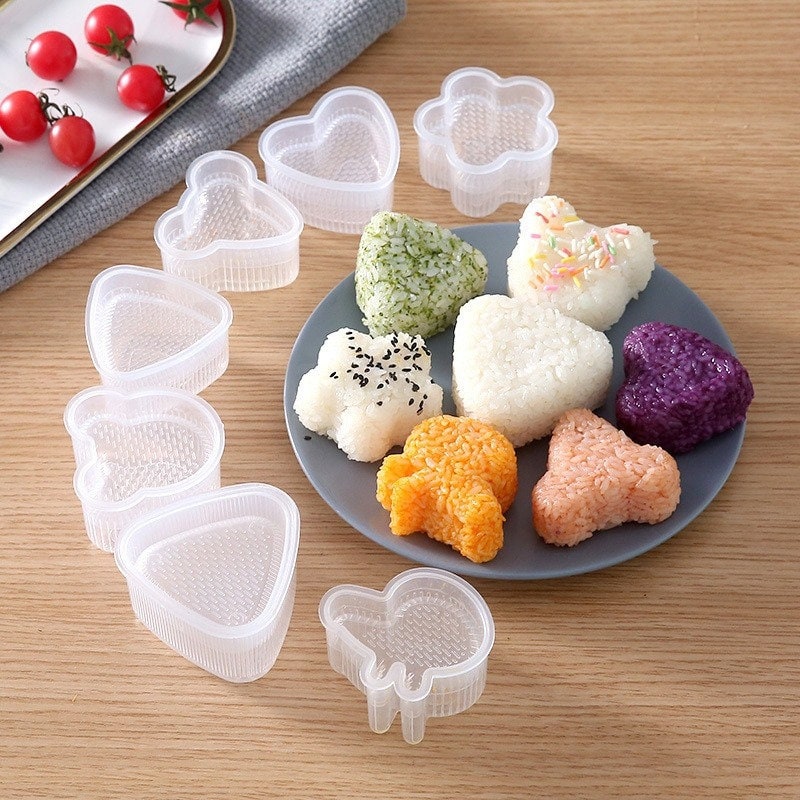 2 pièces Accessoires de cuisine sushi moule triangle moule sushi machine moule  sushi outil onigiri boule de riz bento machine moule