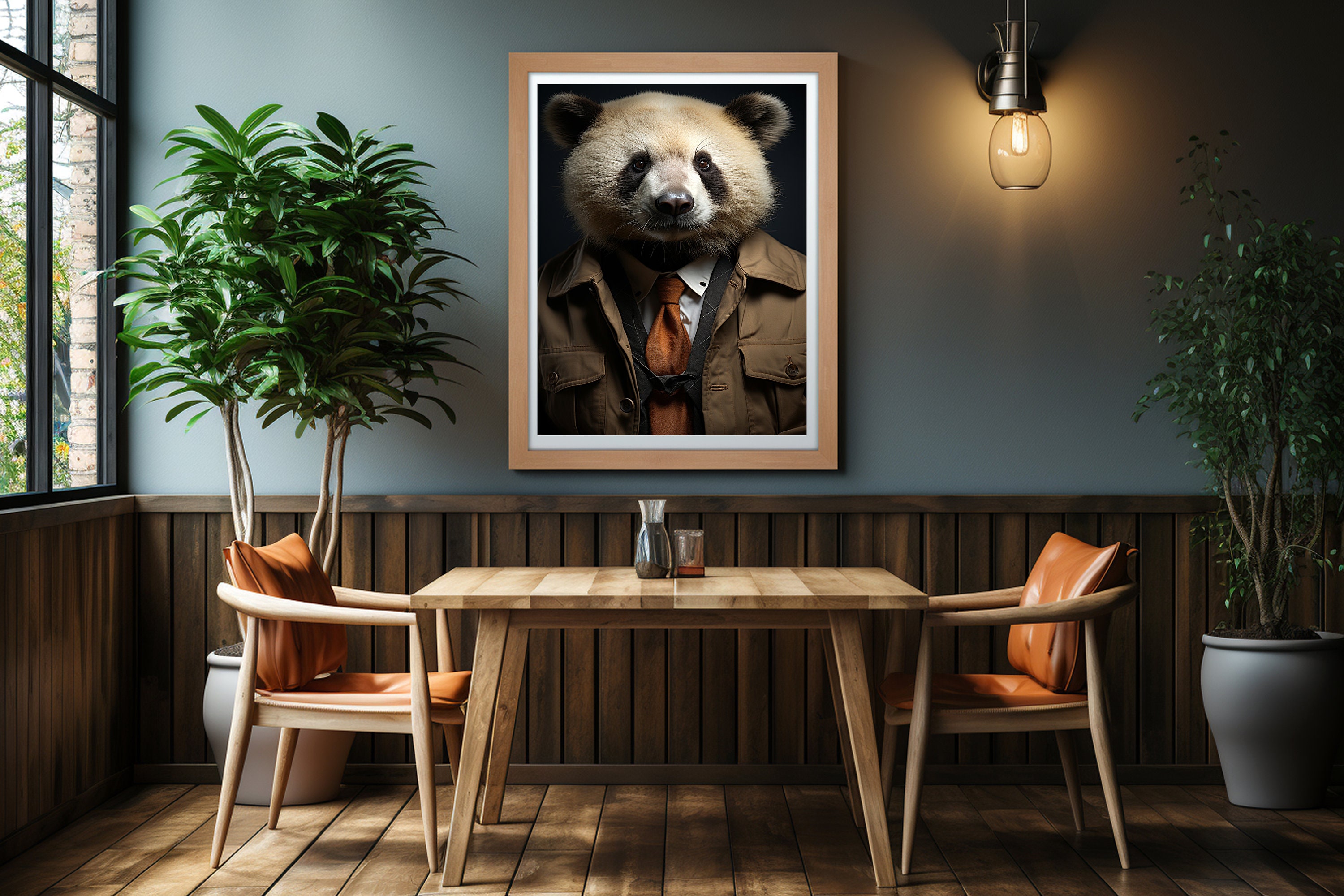 Portrait Panda Bear Wild Animal Realistic Stock Illustration 603128978