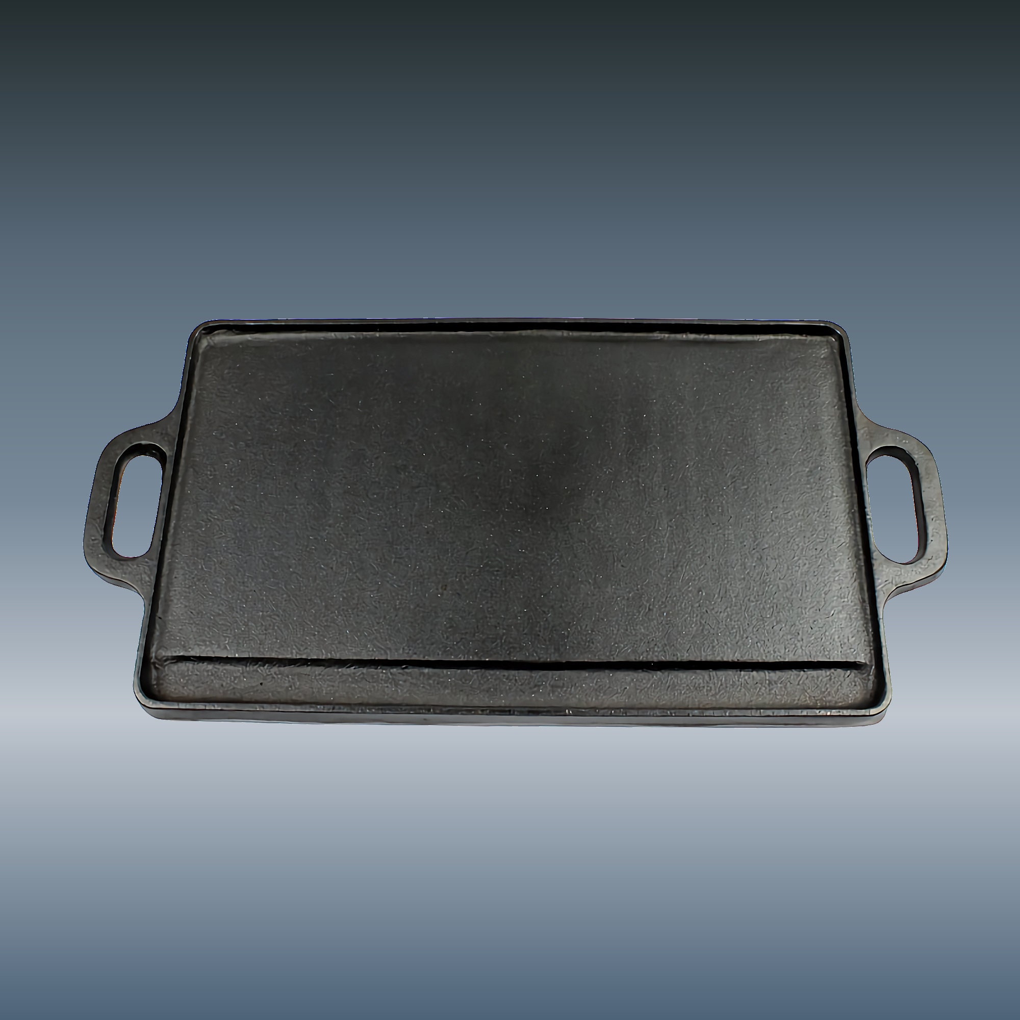 Cast Iron Reversible Griddle & Grill With Grease Drainage Reservoir