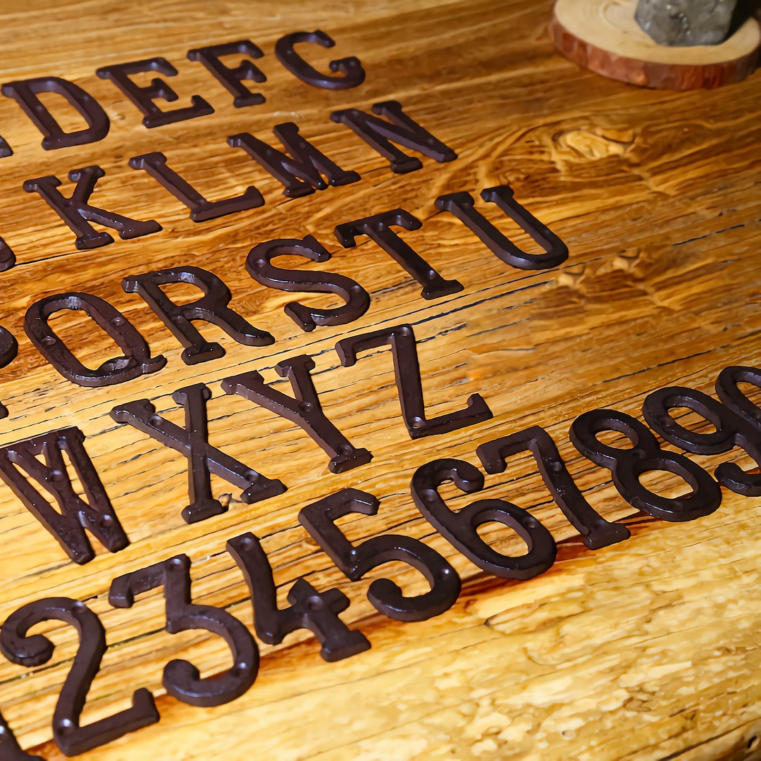 Cast Iron Metal Letters and Numbers, Iron Sign Lettering for