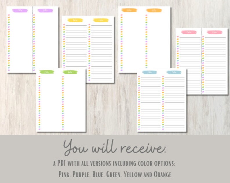 Notes Page Printable, Lined Notes Template, Note Taking, Writing Paper ...