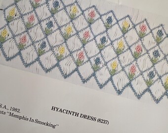 Hyacinth Dress by LBJ Designs Smocking Plate Heirloom Sewing Bishop Dress Summer Spring Flowers Easter