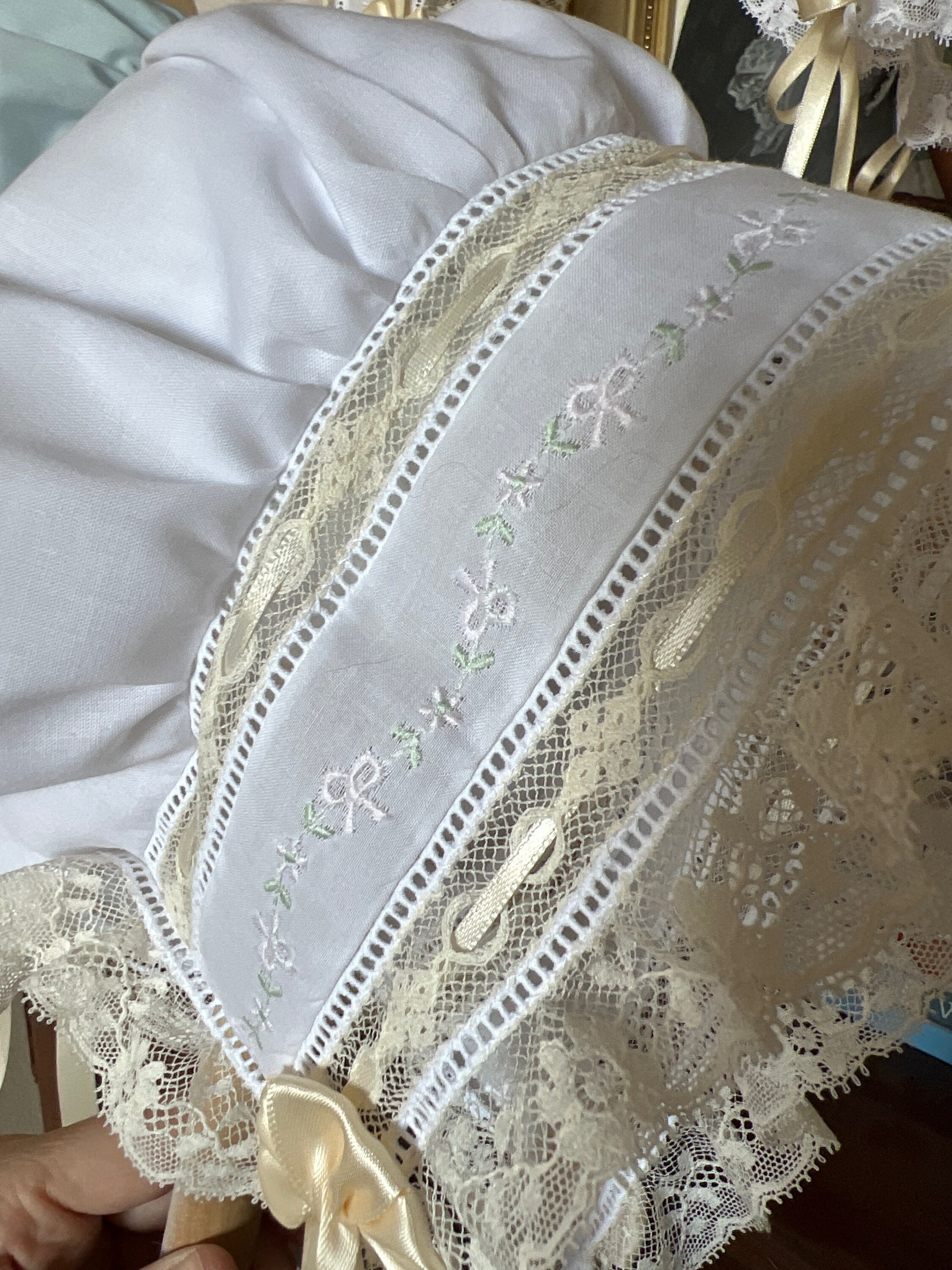 Swiss Entredeux White Champagne or Ecru Heirloom Sewing Notion Lace