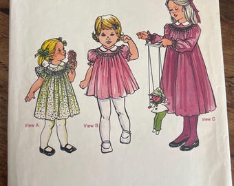Mindy Vintage The Children’s Corner Pattern Size 6-12 mo, 2, & 3 Smocking OOP Hard to Find