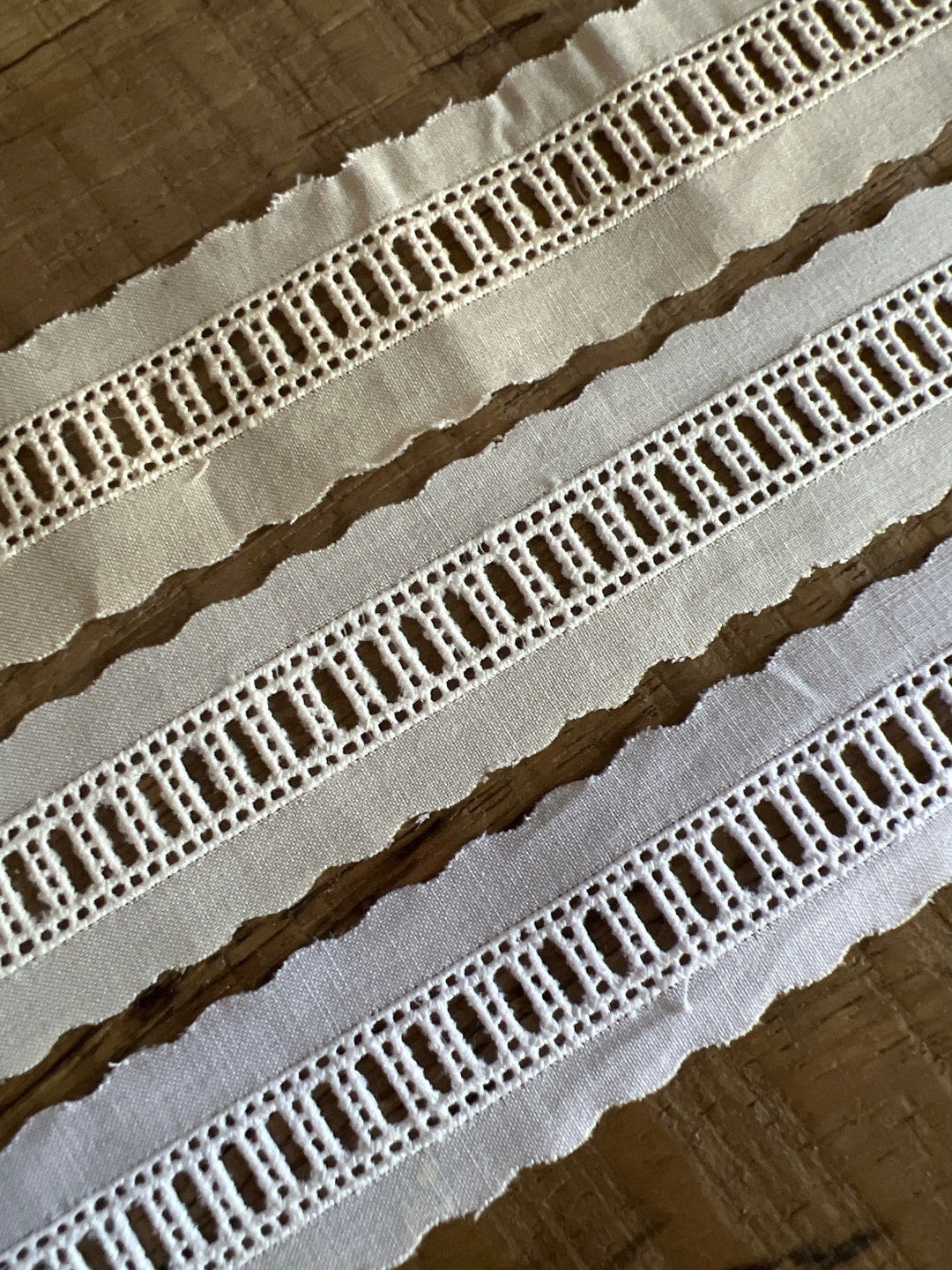 Swiss Entredeux Beading White Champagne or Ecru Heirloom Sewing Notion