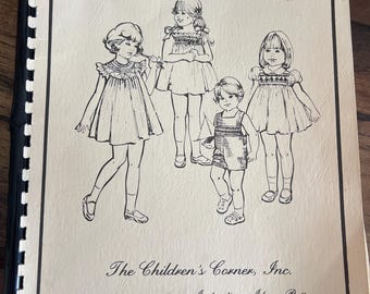 English Smocking by The Children's Corner Instructions, ideas, Patterns Booklet Guide for English Smocking Vintage