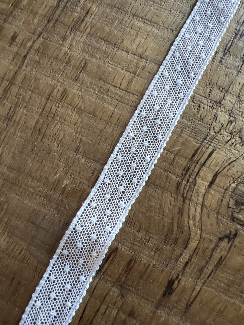 White French Val Insertion Lace With Dots 5/8 Wide Etsy