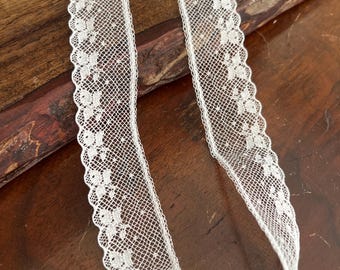 White French Val Edging Lace 3/4" and 1" wide with Flowers Heirloom Sewing Heirloom Dress