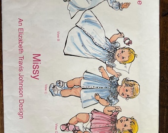 Missy Vintage The Children’s Corner Pattern Size One Size Smocking OOP Hard to Find Baby Bishop Dress
