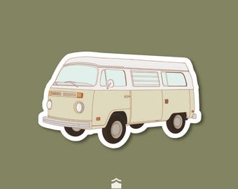 Camper Van Vinyl Sticker | Water-proof decal