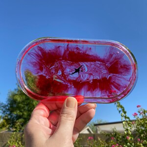 Vassoio portaoggetti, vassoio ovale, piatto portaoggetti, vassoio con ruote, vassoio artigianale, vassoio portaoggetti in resina, vassoio raccoglitutto, portasapone, sottobicchiere, regalo per le feste