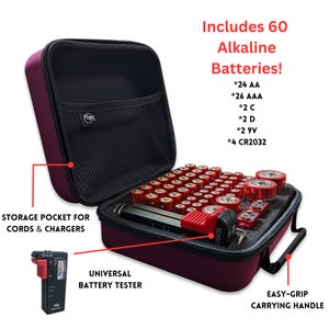 Battery Storage Case - 60 Batteries Included