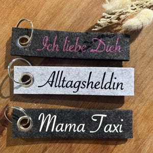Filz Schlüsselanhänger/Personalisiert/Geschenk/Geburtstag/Namenstag/Führerschein/Prüfung/Weihnachten/Freundschaft/Kleines Geschenk