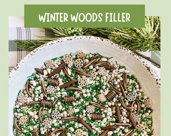Winter Woods Sensory Bin Filler Winter Fine Motor Learning Activity Screen Free Preschool Kids Gift
