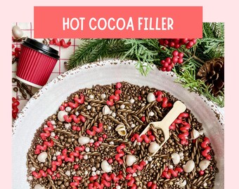 Hot Cocoa-Themed Sensory Bin Filler Christmas Fine Motor Learning Activity Screen Free Preschool Kids Gift