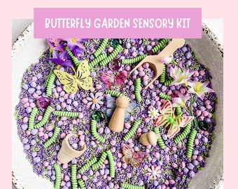 Butterfly Garden Sensory Bin Kit: Toddler Imaginative Play