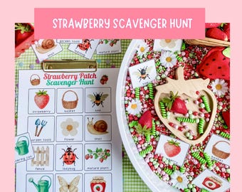 Strawberry Patch Scavenger Hunt Printable
