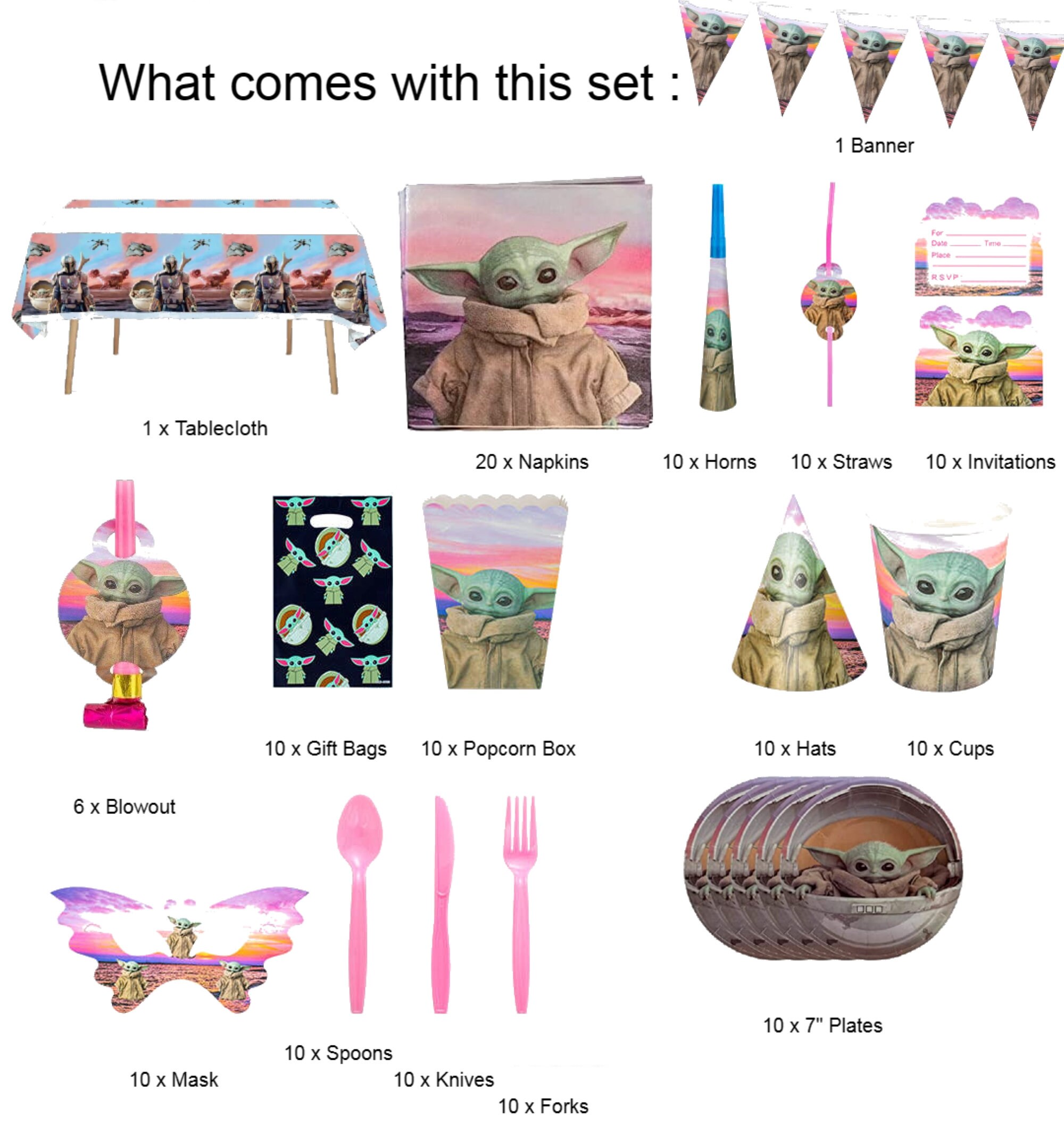Baby-Yoda Tischdecke – Einweg-Tischdecke 178 X 107 Cm Für Geburtstagsparty, Kinderfest, Babyparty, Wasserdicht & Bunt – 1 Stück
