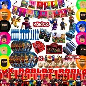 Roblox Birthday Party Supplies for Boys Robot Party Decorations, Happy Birthday Banner, Balloon Decorations, Tablecloth for Gamers image 1