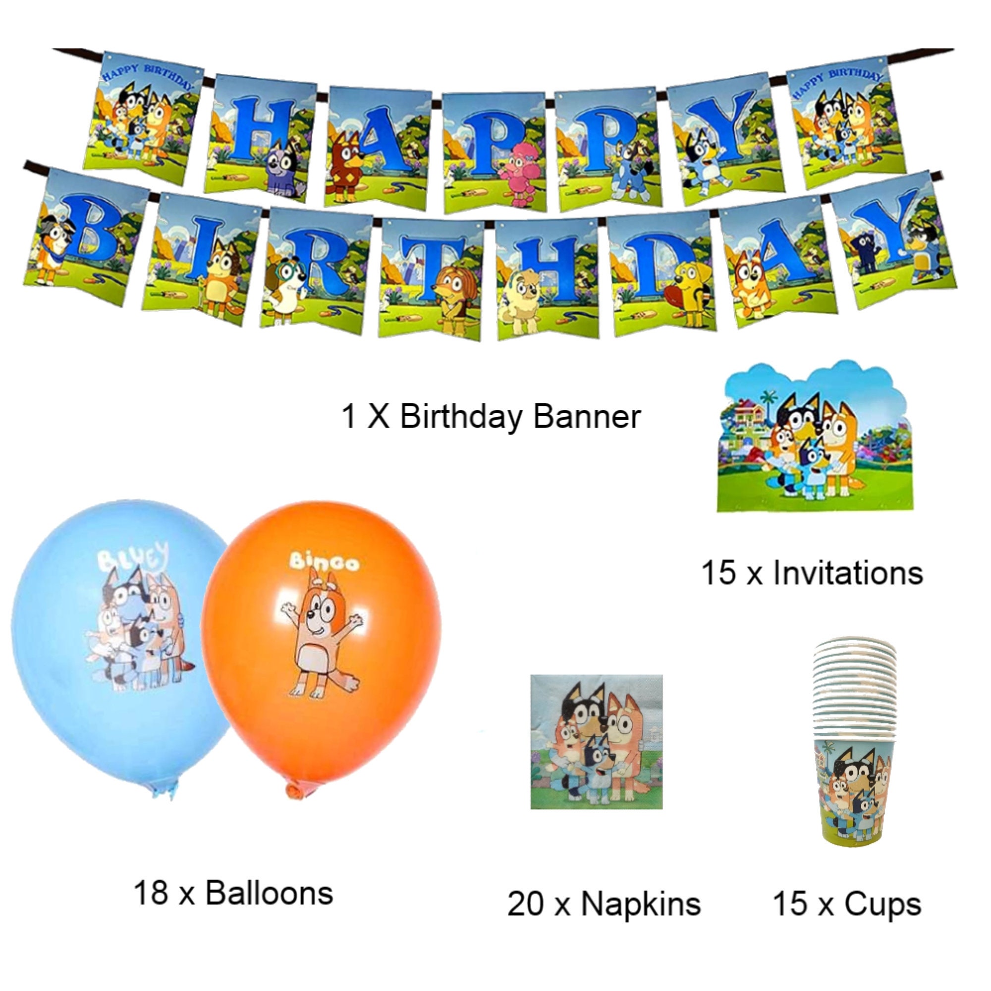 Blue Dog Birthday Party Pack