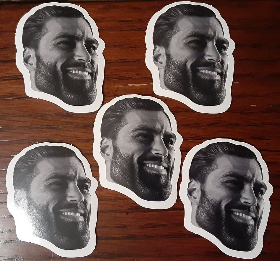 Gigachad STICKERS Pack of 20 LOT Giga Chad 2x2.5 