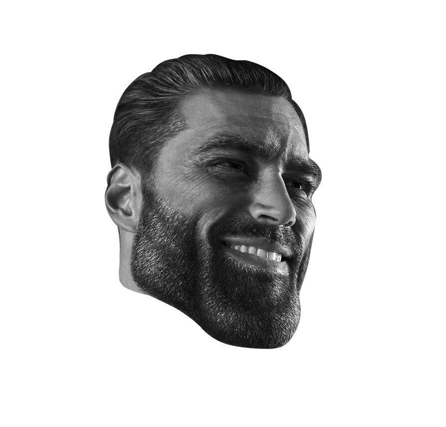 Giga chad face  AI Emoji Generator