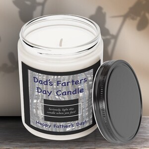 Funny Father&#39;s Day Scented Candle: Vegan Soy Coconut Wax Gag Gift