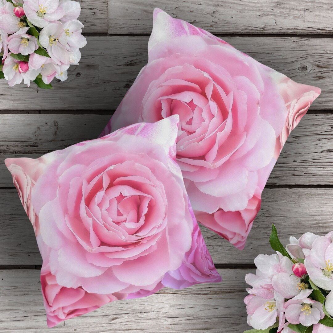 Outdoor Pillow, Pink Rose Outdoor Pillows, Outdoor Decor, Outdoor Decor