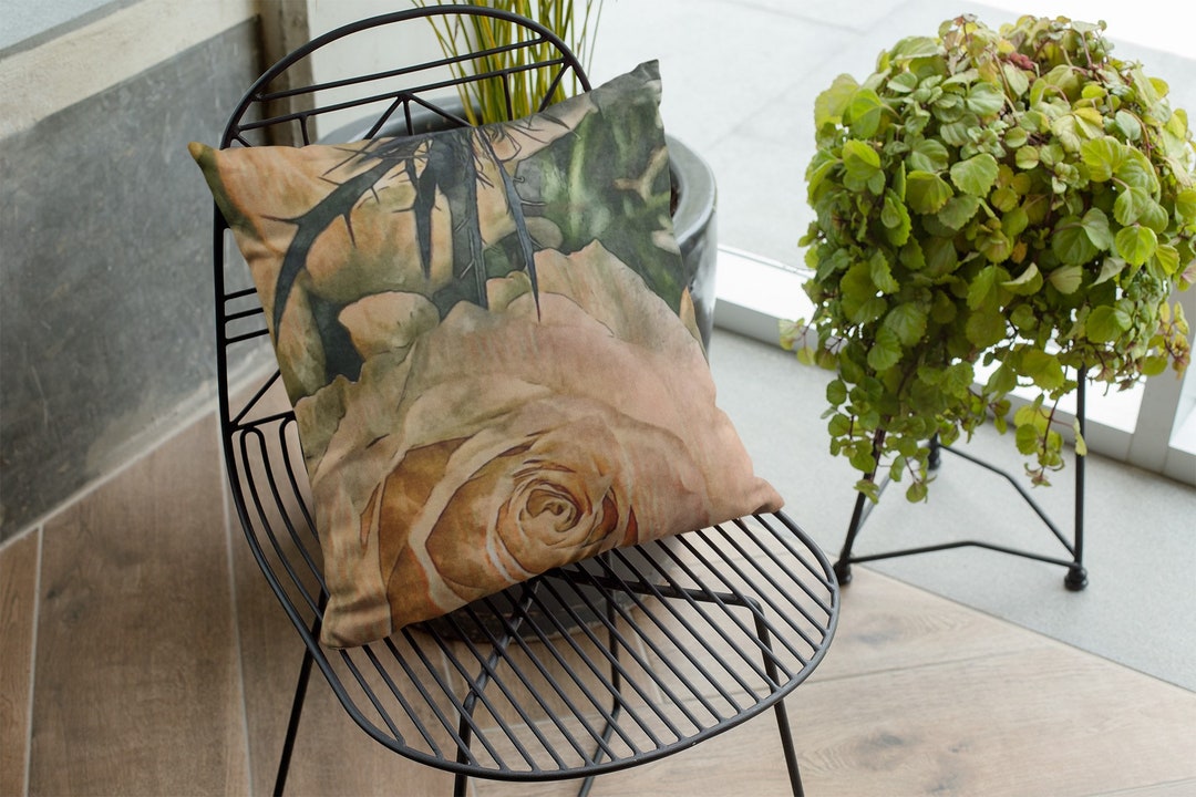 Outdoor Pillows White Outdoor Pillows Floral Pillow Outdoor Etsy