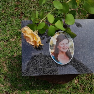 OVAL PHOTO, MEMORIAL Porcelain, Oval Porcelain Photo, Personalized Ceramic Paint Photo Perfect Memorial Outdoor Plaque Photo