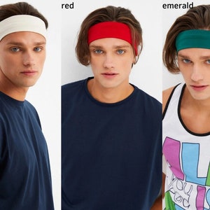 Herren Stirnband 4er Pack, Sport Stirnbänder für Männer, Unisex