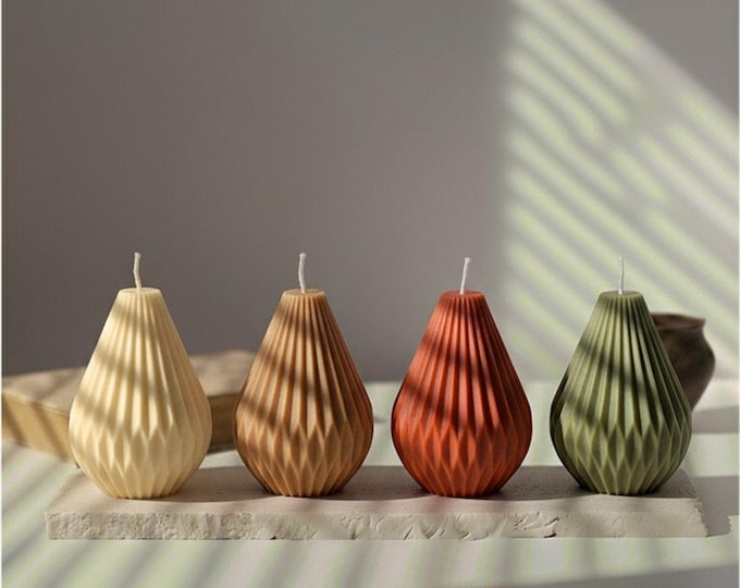 Origami Lantern Pillar Candle | Sculptural Soy Wax Candle | Original aesthetic Candle | Modern Home Decor | Gift Idea
