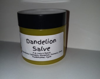 Dandelion Herbal Salve for sore muscles, arthritis, and nerve.  All-natural 2 OZ