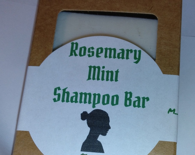 Shea Butter Shampoo Bar All Natural & Moisturizing with Rosemary and Mint to encourage hair growth.