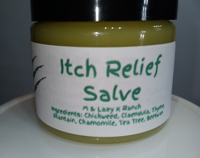 All-Natural Herbal Plantain Calendula Itch Relief Soothing Salve Bug Bite Relief 2 ounces